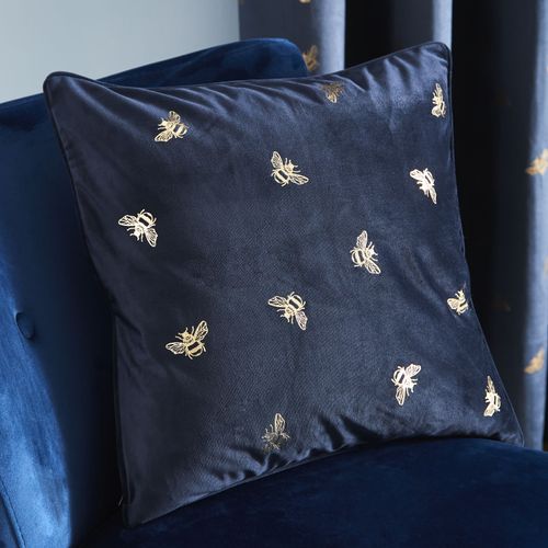 Golden Bee Navy Cushion Navy...