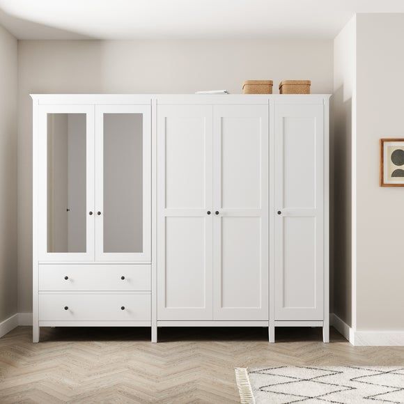 Lynton white cheap triple wardrobe