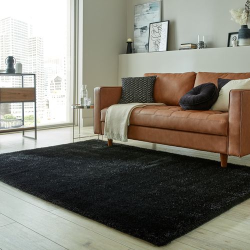 Indulgence Shaggy Rug Black