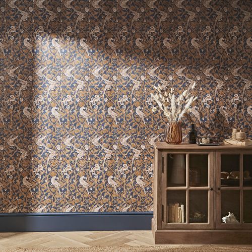 Romanesque Navy Wallpaper...