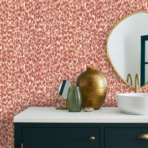 Animal Print Wallpaper Red