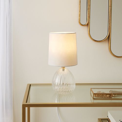 Cherie Glass Table Lamp Cream