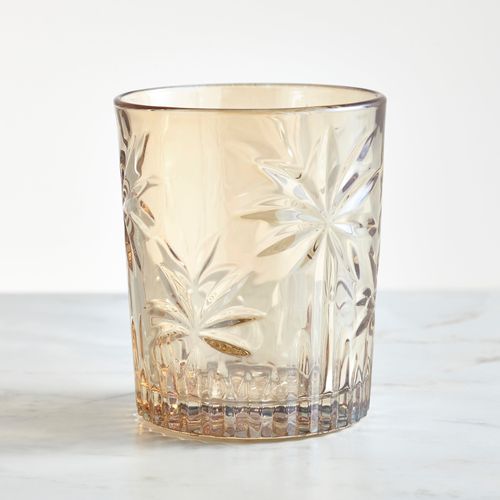 Luxe Palm Amber Tumbler Glass...