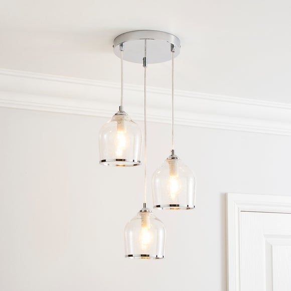 Lenny 3 light glass diner ceiling deals