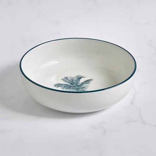 Luxe Palm Pasta Bowl Teal...