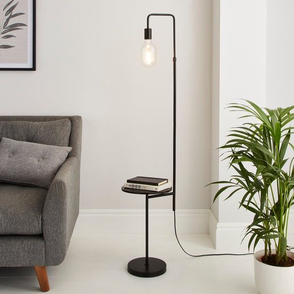 Tanner black and glass clearance floor lamp