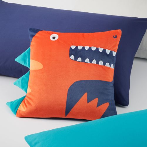 Navy Dino Square Cushion Navy...