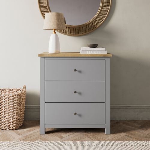 Olney 3 Drawer Chest Grey