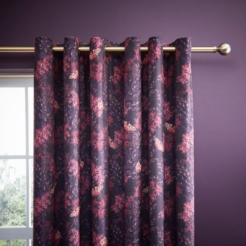 Moorland Pink Eyelet Curtains...