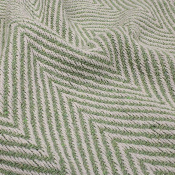 Jenson Herringbone Throw 130cm x 180cm green