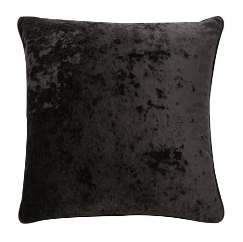 Crushed Velour Cushion Black