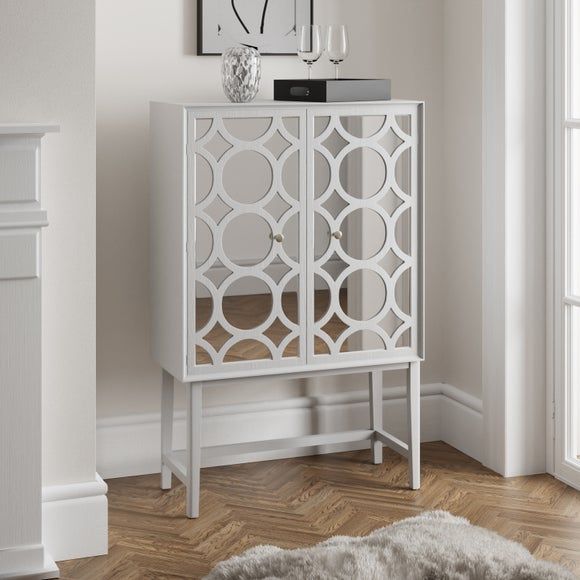 Delphi mirrored online small sideboard grey