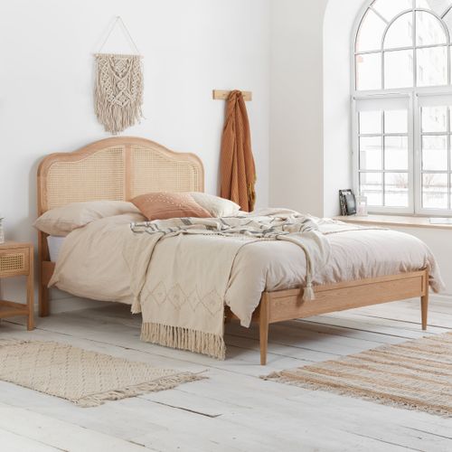 Leonie Rattan Bed Oak