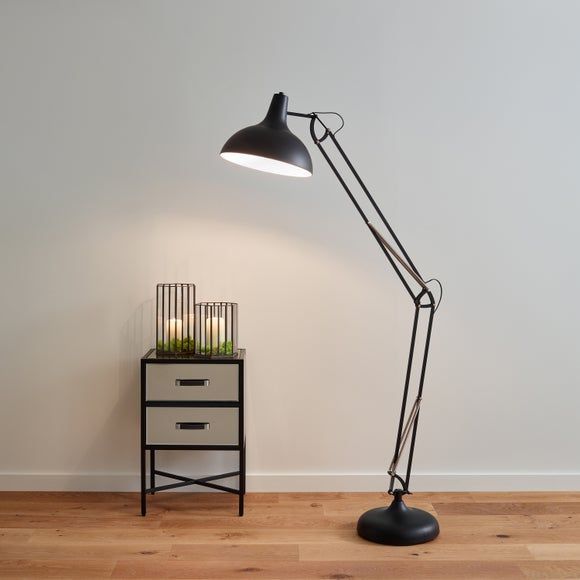 Alec Natural Cane Black Floor Lamp Black Compare Port