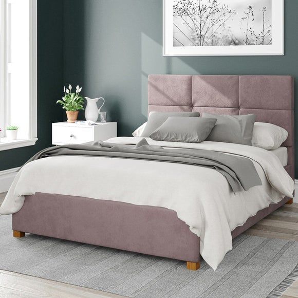 Fabio Velvet Blush Bed Frame Blush Compare Mirror Online