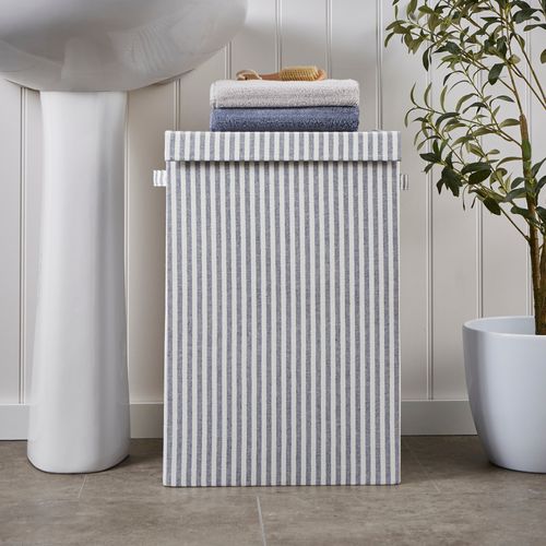 Coastal Stripe Laundry Basket...