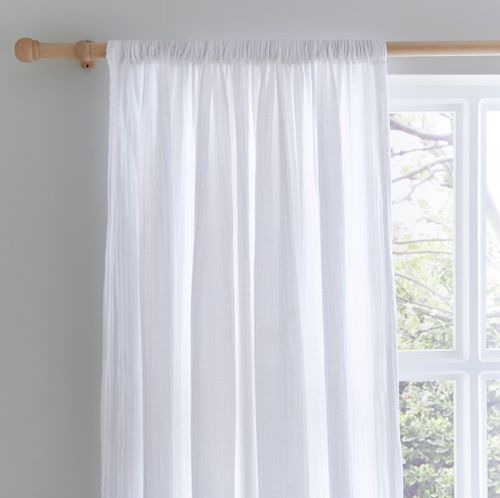 Cotton Muslin White Curtains...