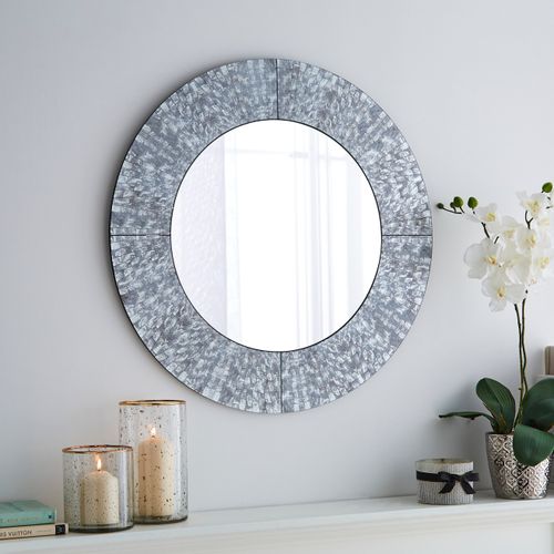 Luxe Tiled Round Wall Mirror...