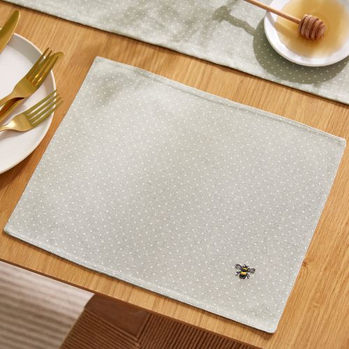 Set of 2 Bee Placemats Sage...