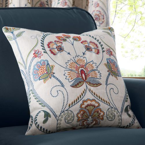 Evelyn Floral Cushion Natural