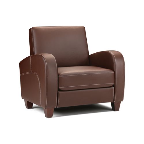 Vivo Faux Leather Chair Brown