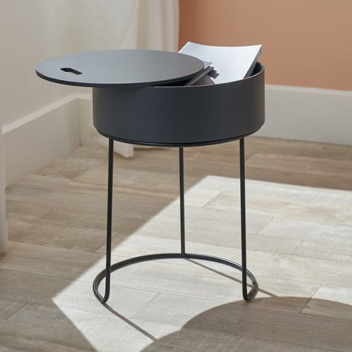 Hugo Storage Side Table Black