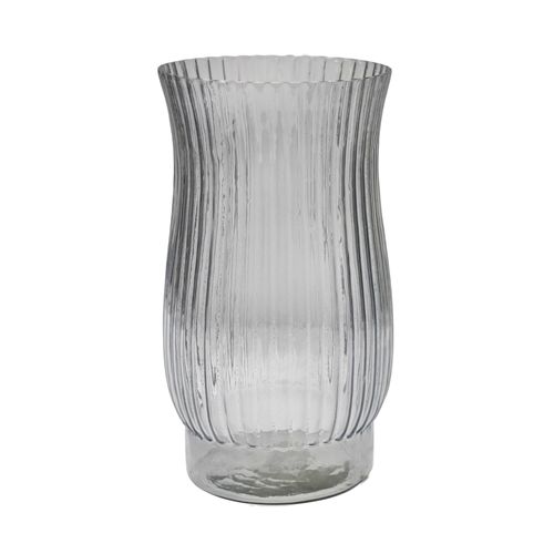 Airlie Ribbed Vase Grey