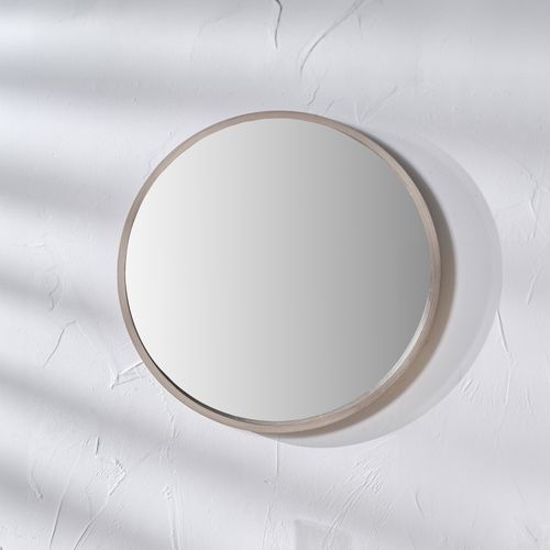 Wood Round Mirror Natural