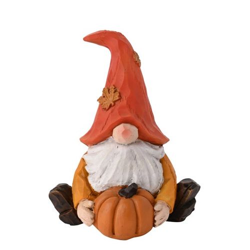 Autumn Gnome Sat on Pumpkin...