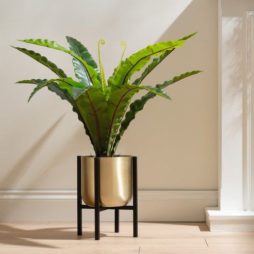 Gold Metal Plant Pot with...