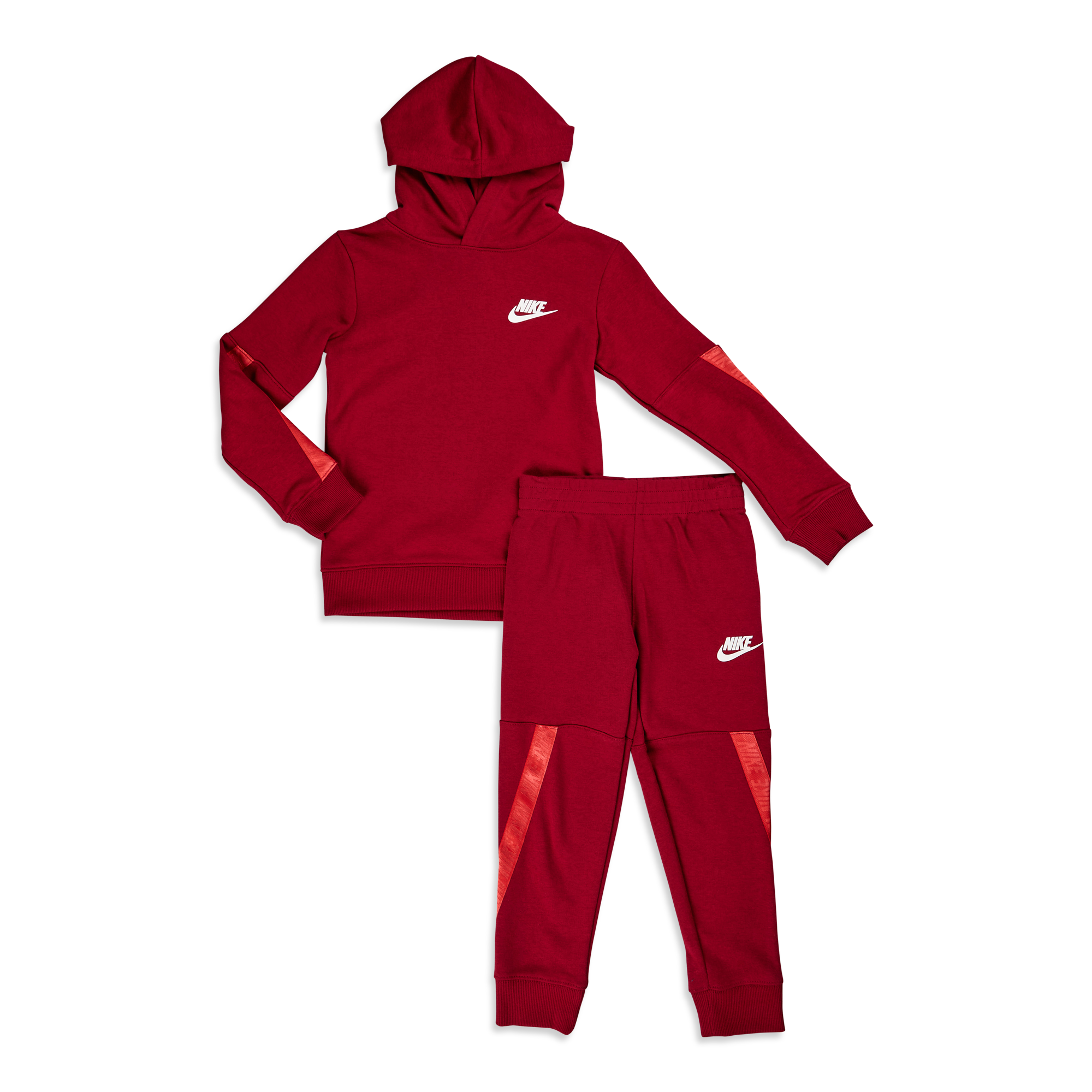 Red nike deals tape tracksuit