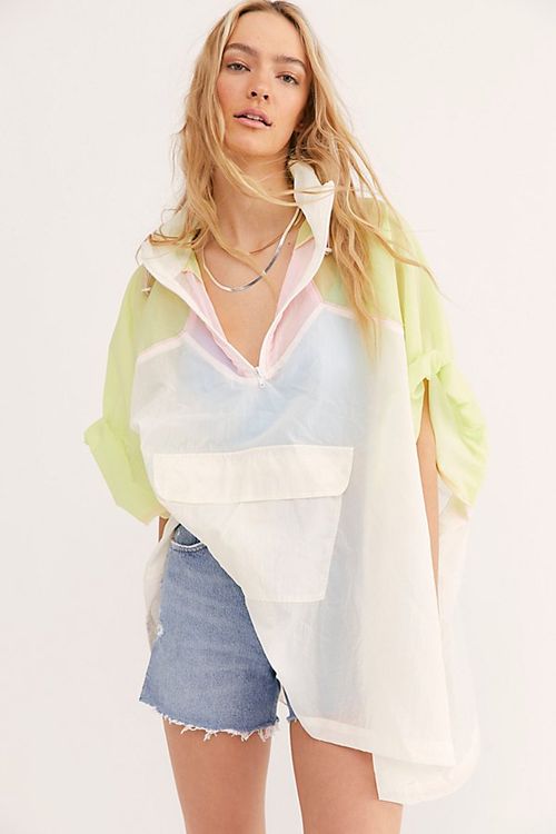 Billie Color Block Poncho by...