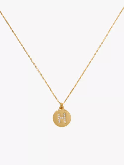 Pave "H" Initial Mini Pendant...