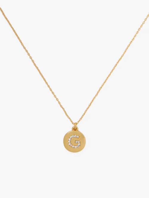 Pave "G" Initial Mini Pendant...