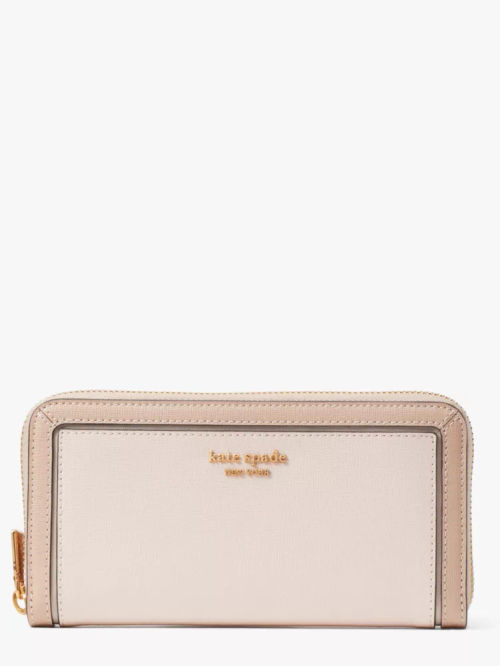 Morgan Colorblocked Zip-around Continental Wallet