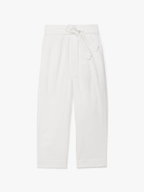 Tie-waist Poplin Pants