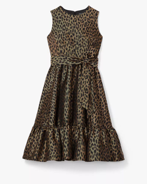 Modern Leopard Brocade Dress