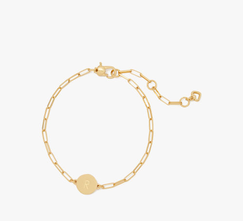 R Initial Chain Bracelet