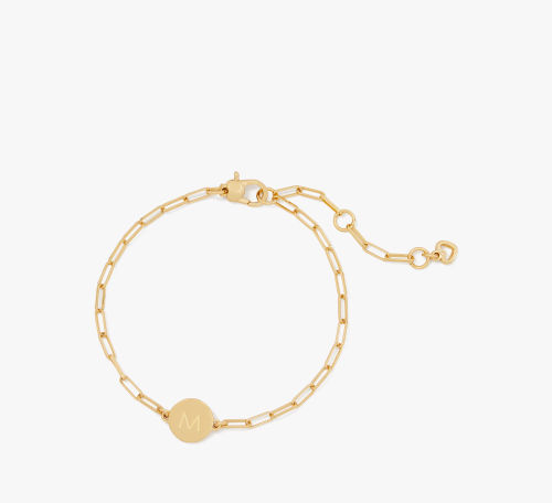 M Initial Chain Bracelet