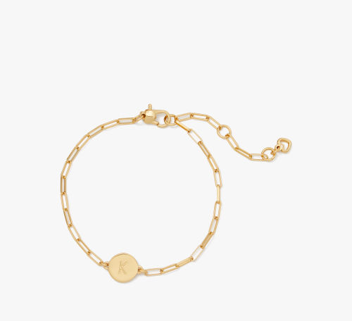 K Initial Chain Bracelet