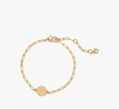 D Initial Chain Bracelet