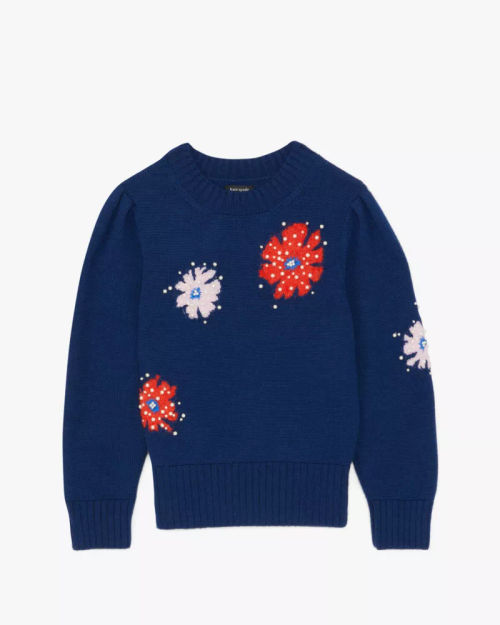 Floral Embellished Sweater