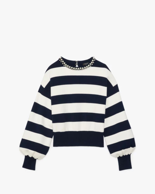 Awning Stripe Pearl Sweater