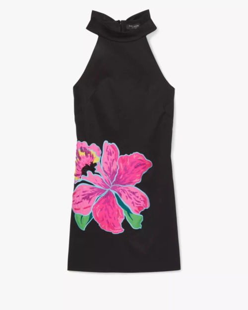 Floral Appliqué Shift Dress