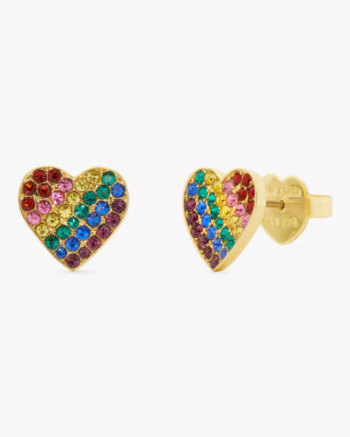 Rainbow Joy Heart Studs