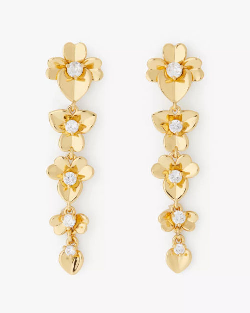 Precious Pansy Linear Earrings