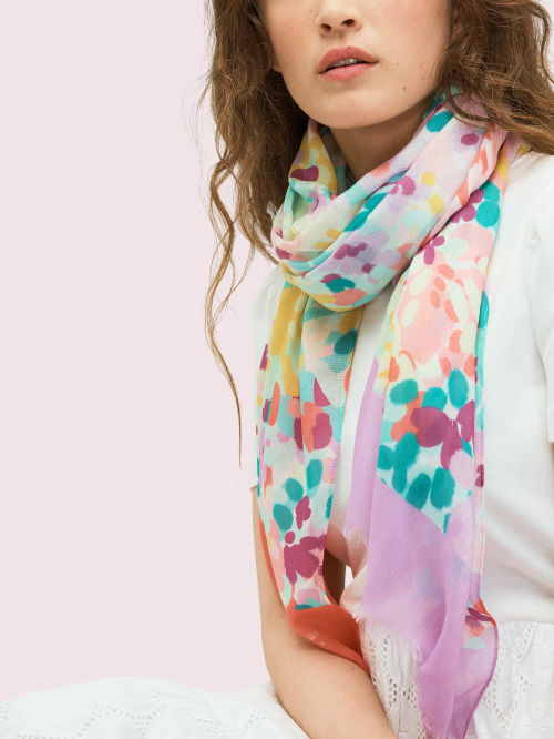 Painted Petals Oblong Scarf -...