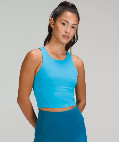 lululemon Women's Wunder Train Racerback Tank Top, Turquoise Tide Size 14, Compare