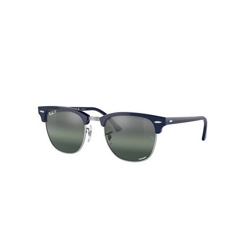 Ray Ban Sunglasses Unisex Clubmaster Chromance Blue Frame Silver Lenses Polarized 51 21 163 00 Mirror Online
