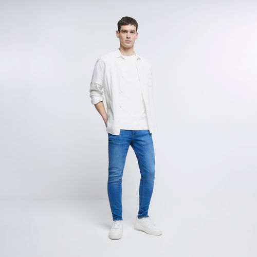 Mens River Island Blue Skinny...